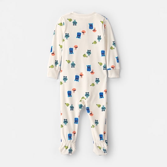 Carter's Dreamplush Baby Boys Footed Crew Neck Long Sleeve One Piece Pajama