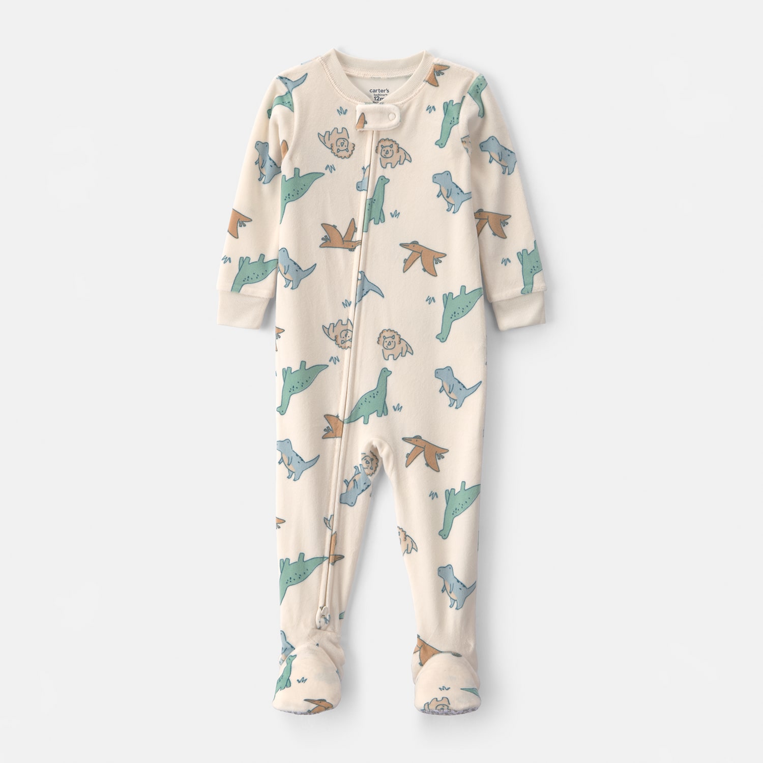 Carter's Baby Boys Footed Crew Neck Long Sleeve One Piece Pajama