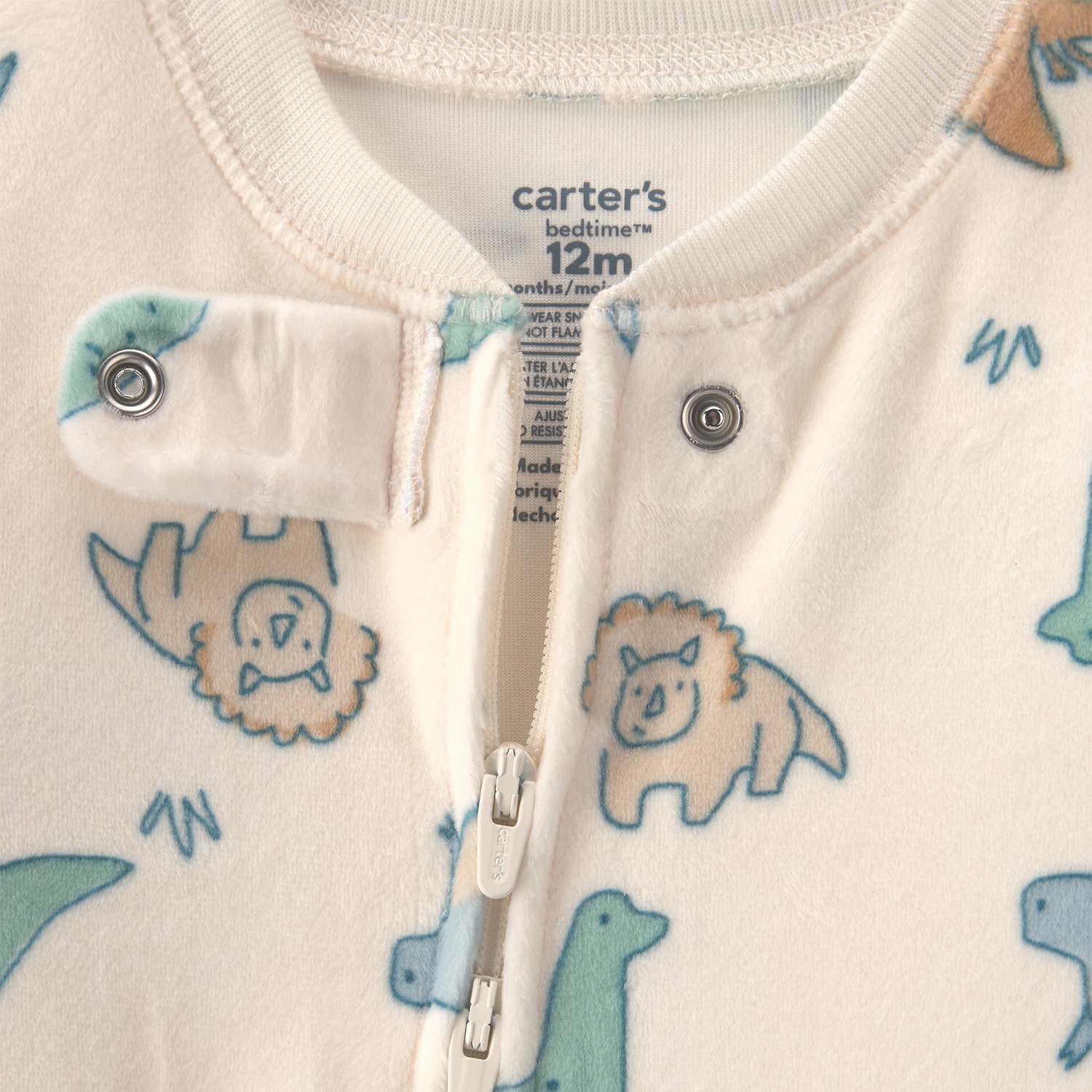 Carter's Baby Boys Footed Crew Neck Long Sleeve One Piece Pajama