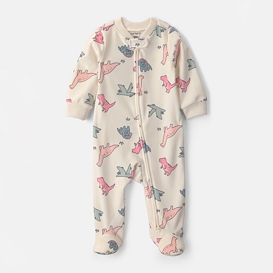 Carter's Baby Girls Animal Dinosaurs Sleep and Play