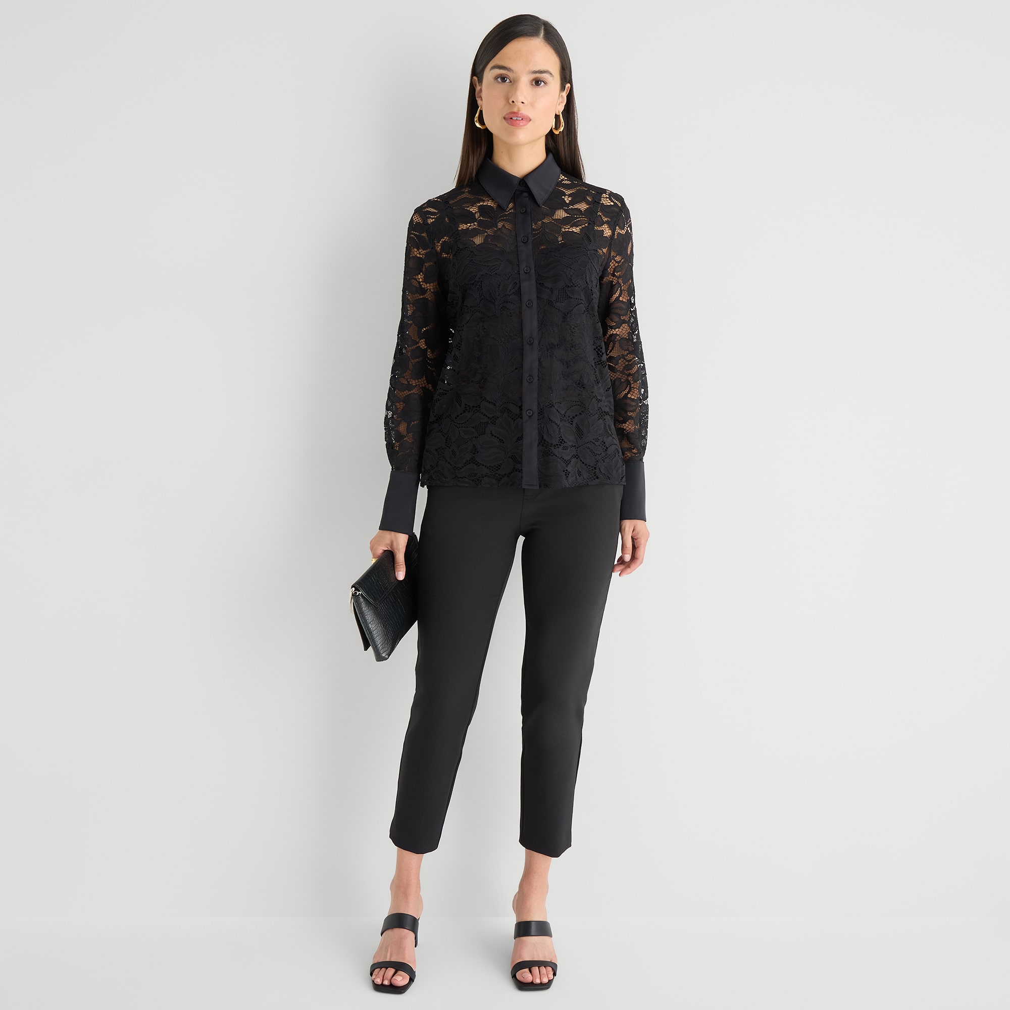 Worthington Womens Cuffed Long Sleeve Regular Fit Button-Down Shirt