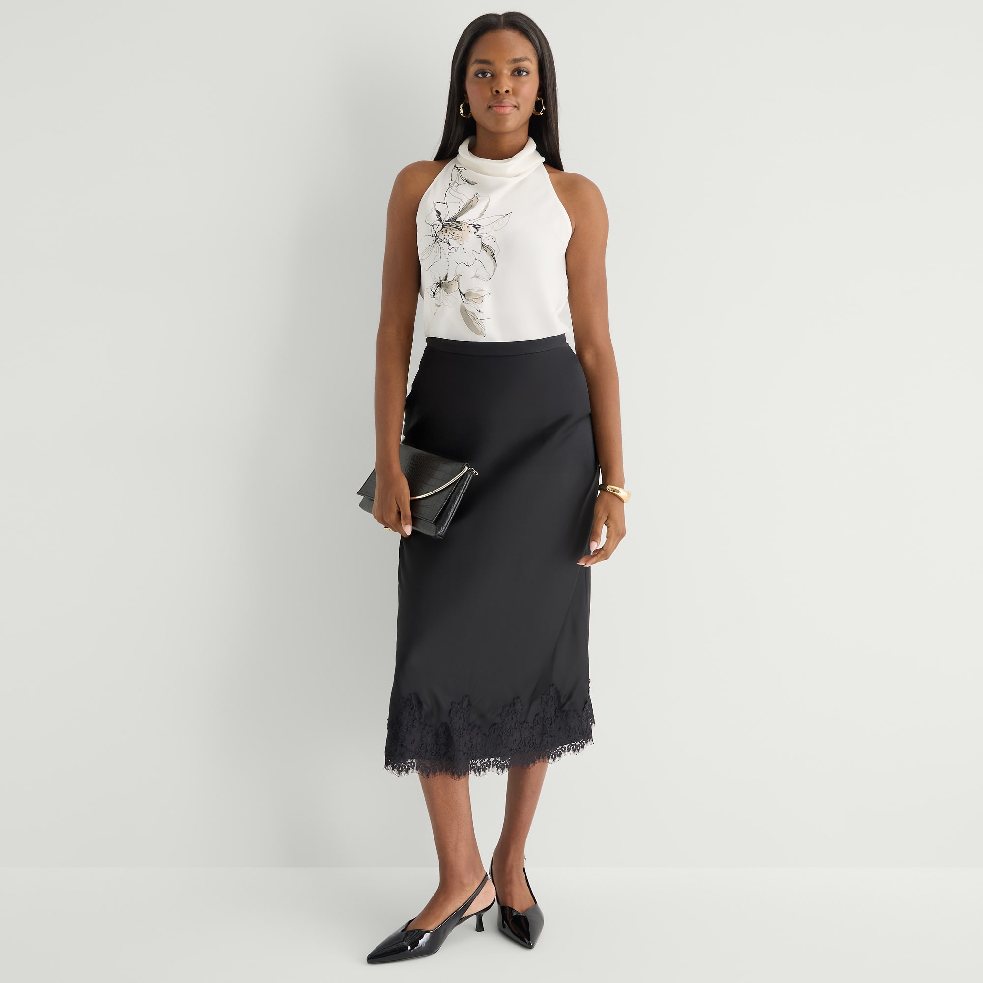 Worthington Womens Sleeveless Mock Neck Top