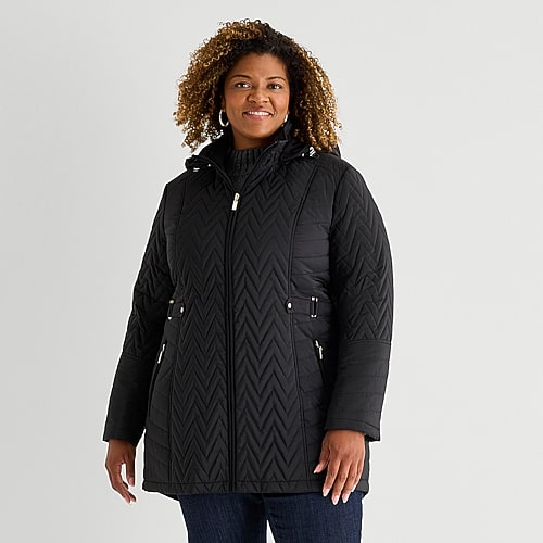 Gallery Womens Midweight Quilted Jacket In Black