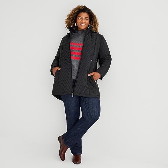 Gallery Womens Midweight Plus Quilted Jacket