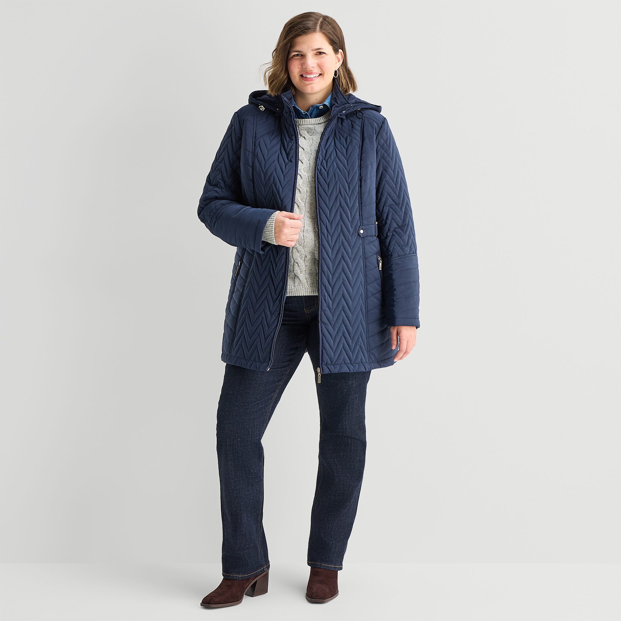 Gallery Womens Midweight Plus Quilted Jacket
