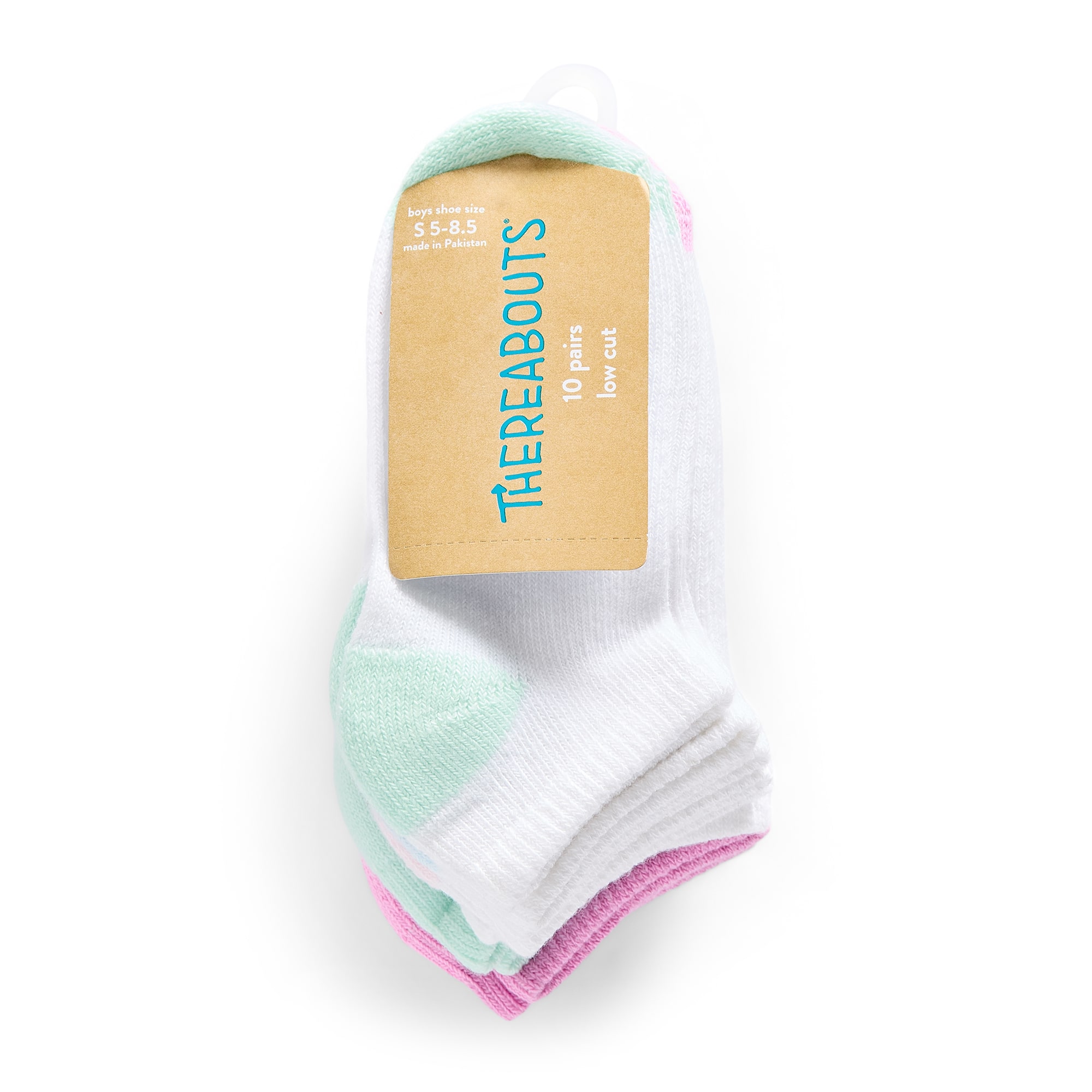 Thereabouts Little & Big Kid Girls Multi-Pack 10 Pair Toddler Low Cut Socks