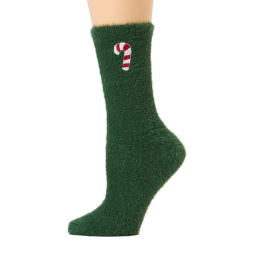 Mixit Womens 1 Pair Crew Socks In Green
