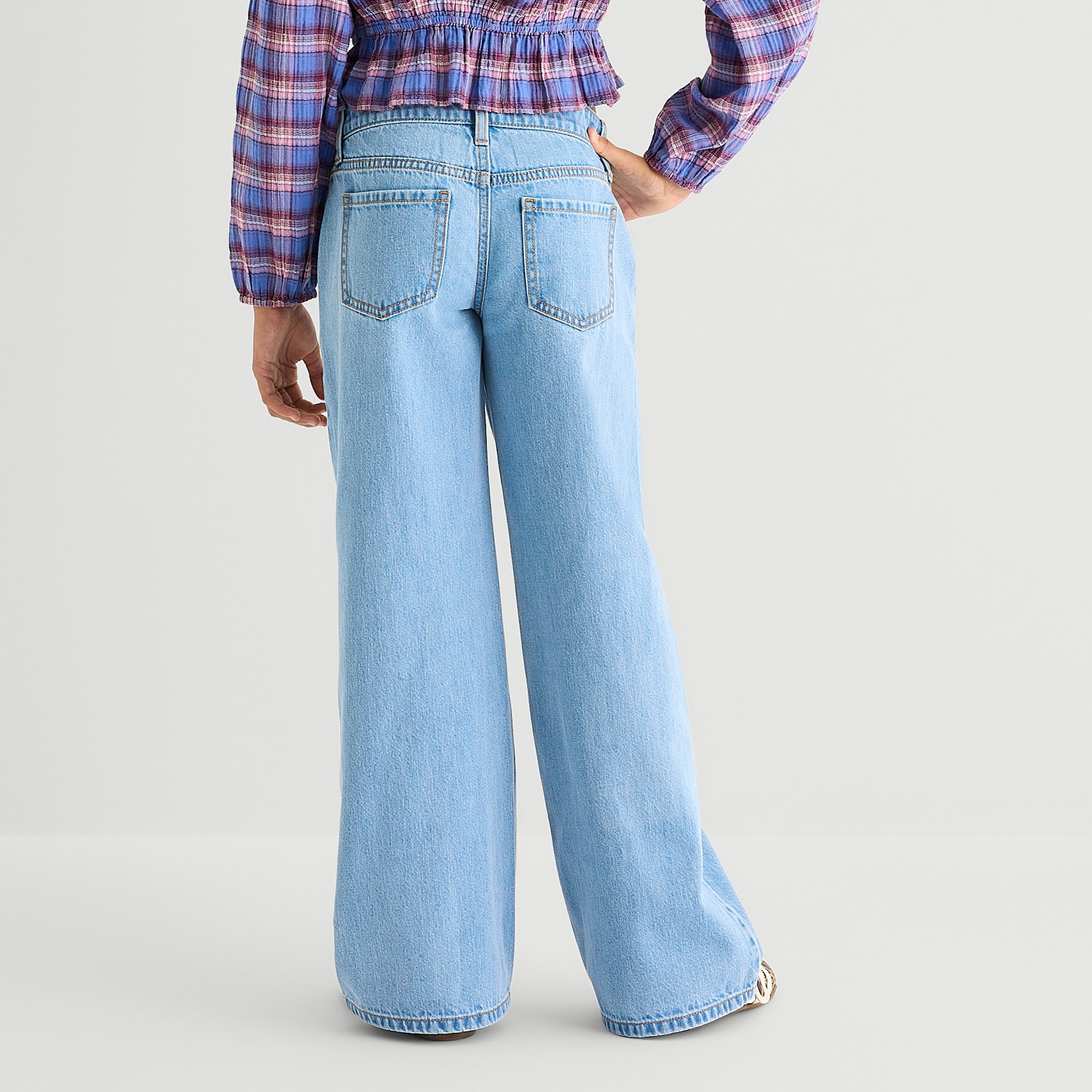 Thereabouts Little & Big Kid Girls Adjustable Waist Low Rise Baggy Fit Jean
