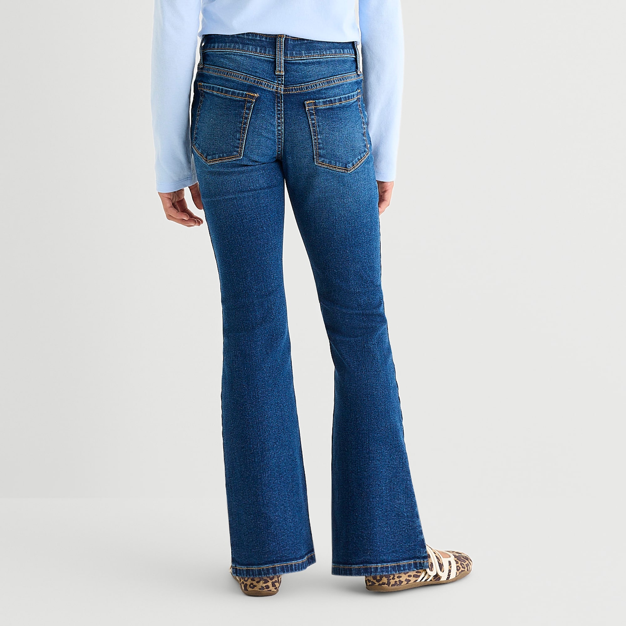 Thereabouts Little & Big Kid Girls Adjustable Waist Flare Leg Jean