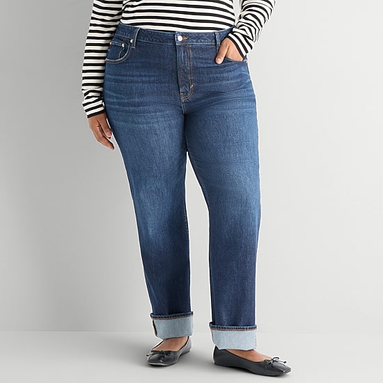 Marilyn Monroe Womens Plus High Rise Jean