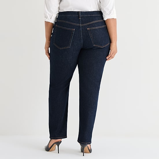 Marilyn Monroe Womens Plus High Rise Slim Fit Jean