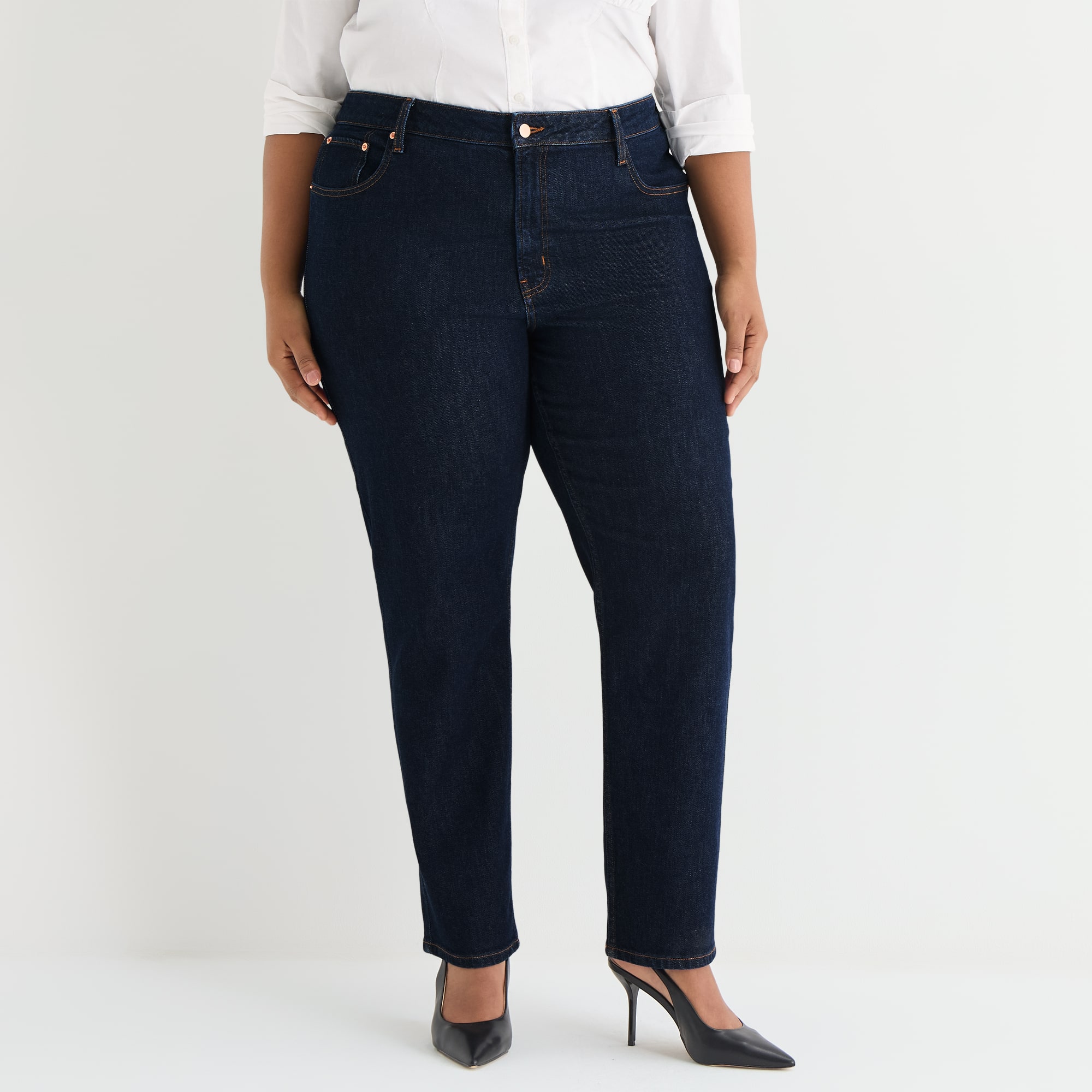 Marilyn Monroe Womens Plus Highest Rise Slim Fit Jean