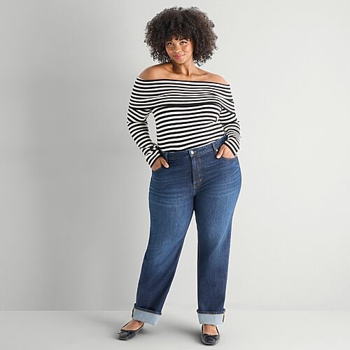 Marilyn Monroe Womens Plus Highest Rise Jean In Blue
