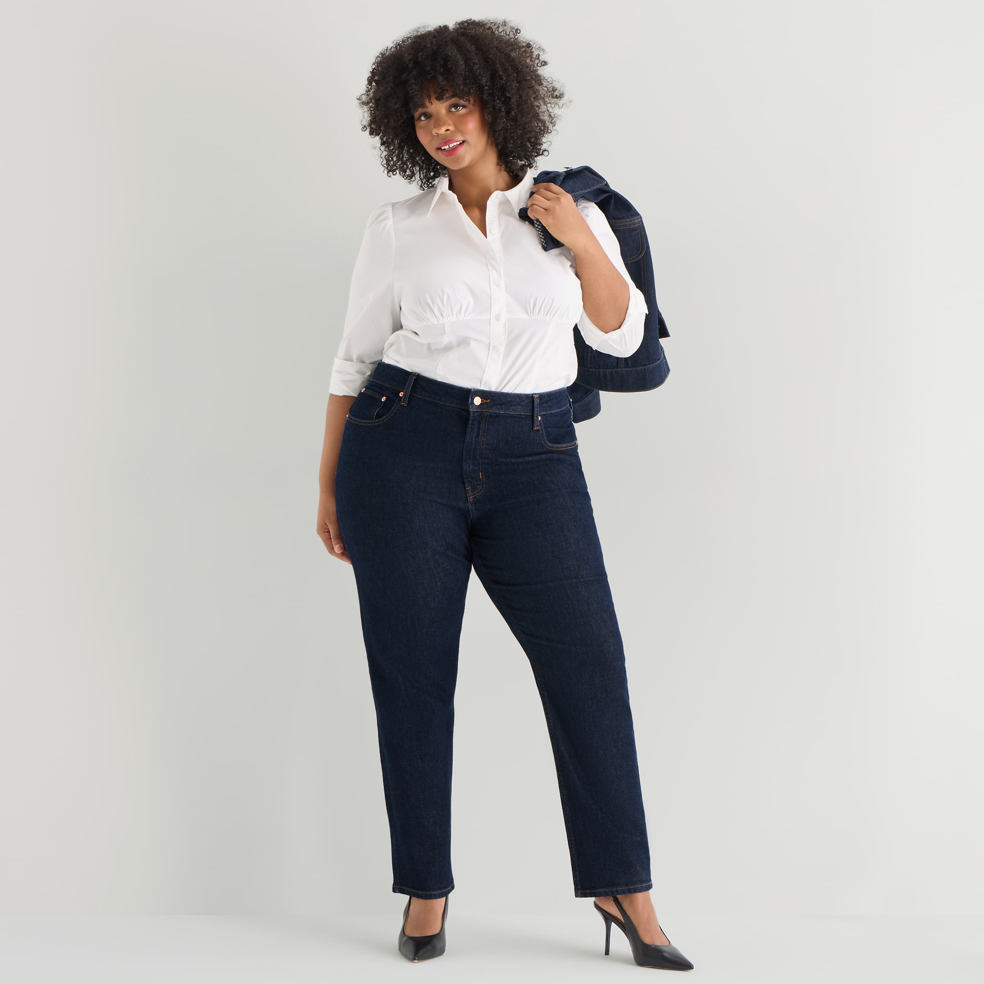 Marilyn Monroe Womens Plus Highest Rise Slim Fit Jean