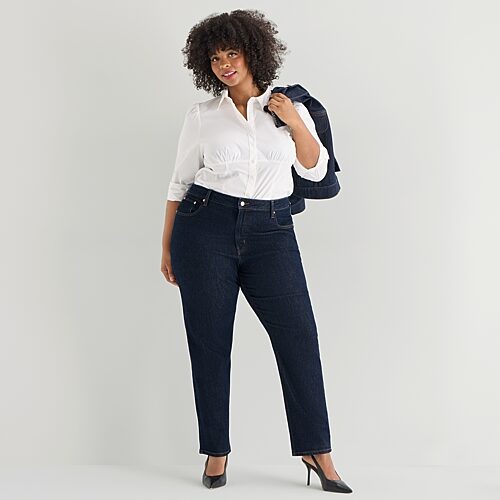 Marilyn Monroe Womens Plus Highest Rise Slim Fit Jean In Blue