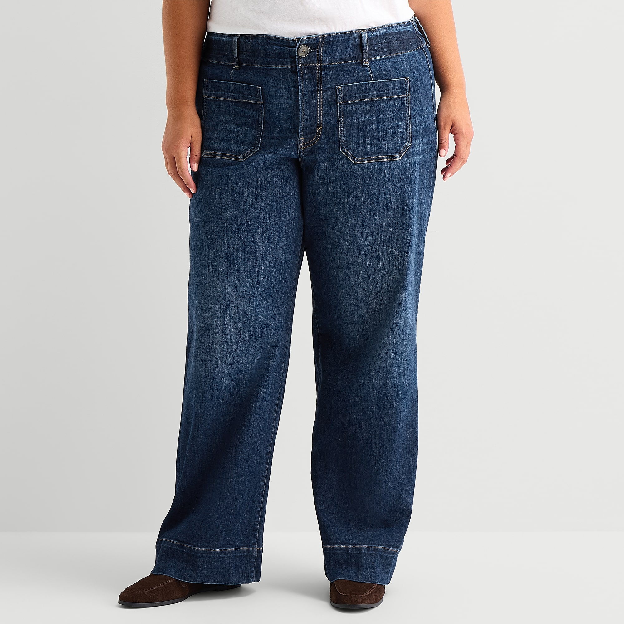A.N.A Womens High Rise Wide Leg Jean