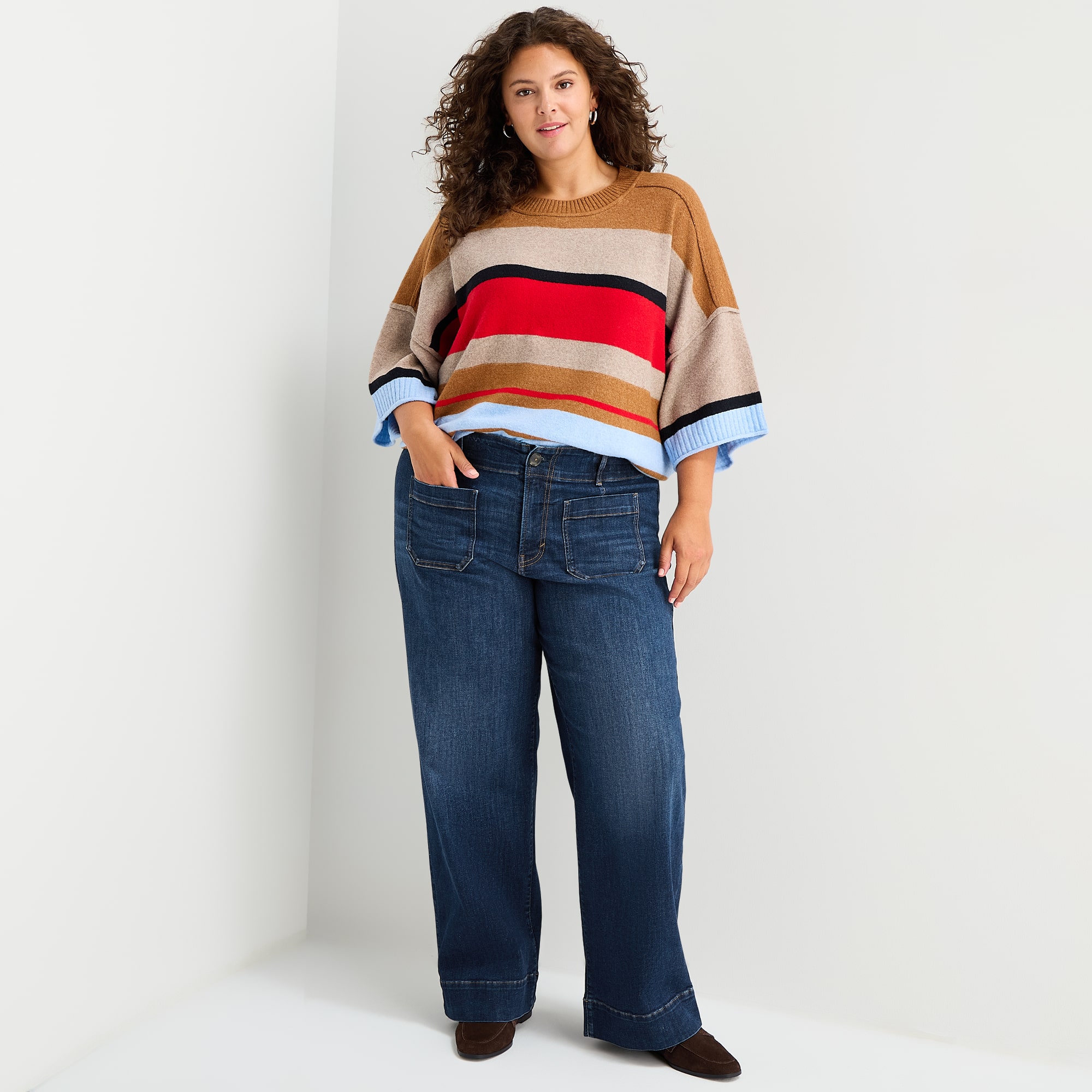 A.N.A Womens High Rise Wide Leg Jean