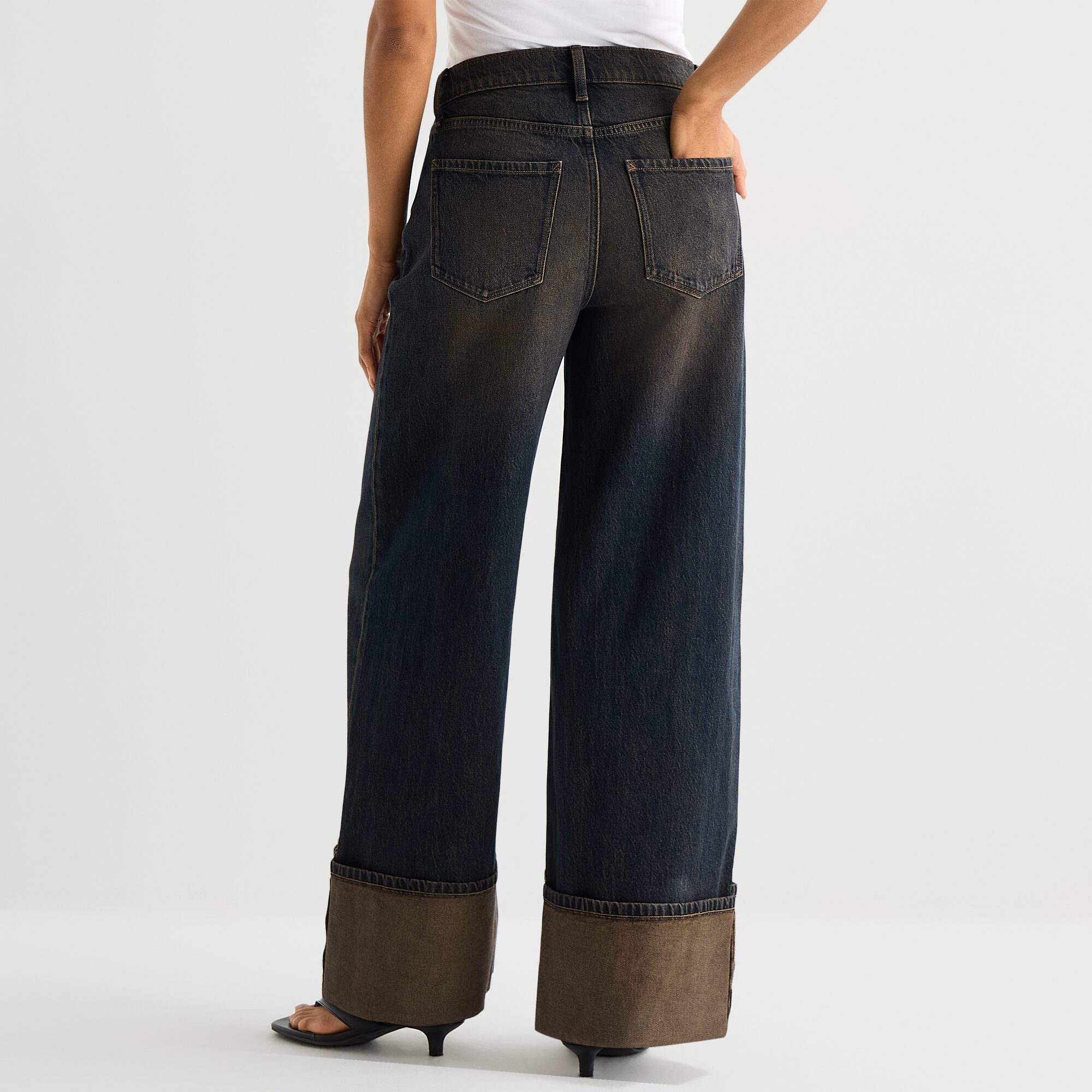 A.N.A Womens Highest Rise Wide Leg Jean