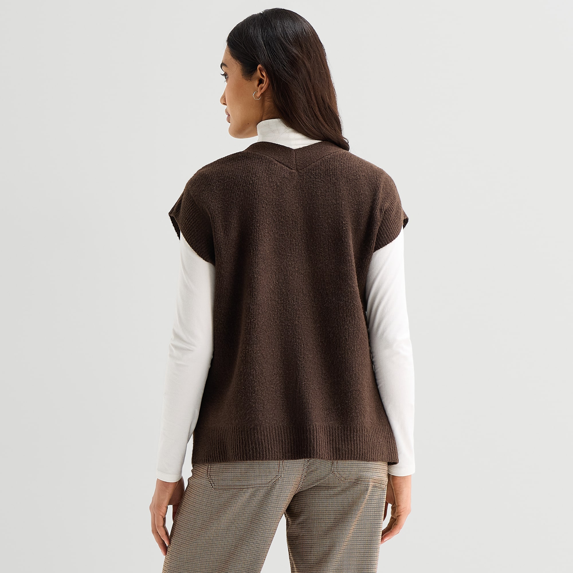 A.N.A Womens V Neck Button Sweater Vest