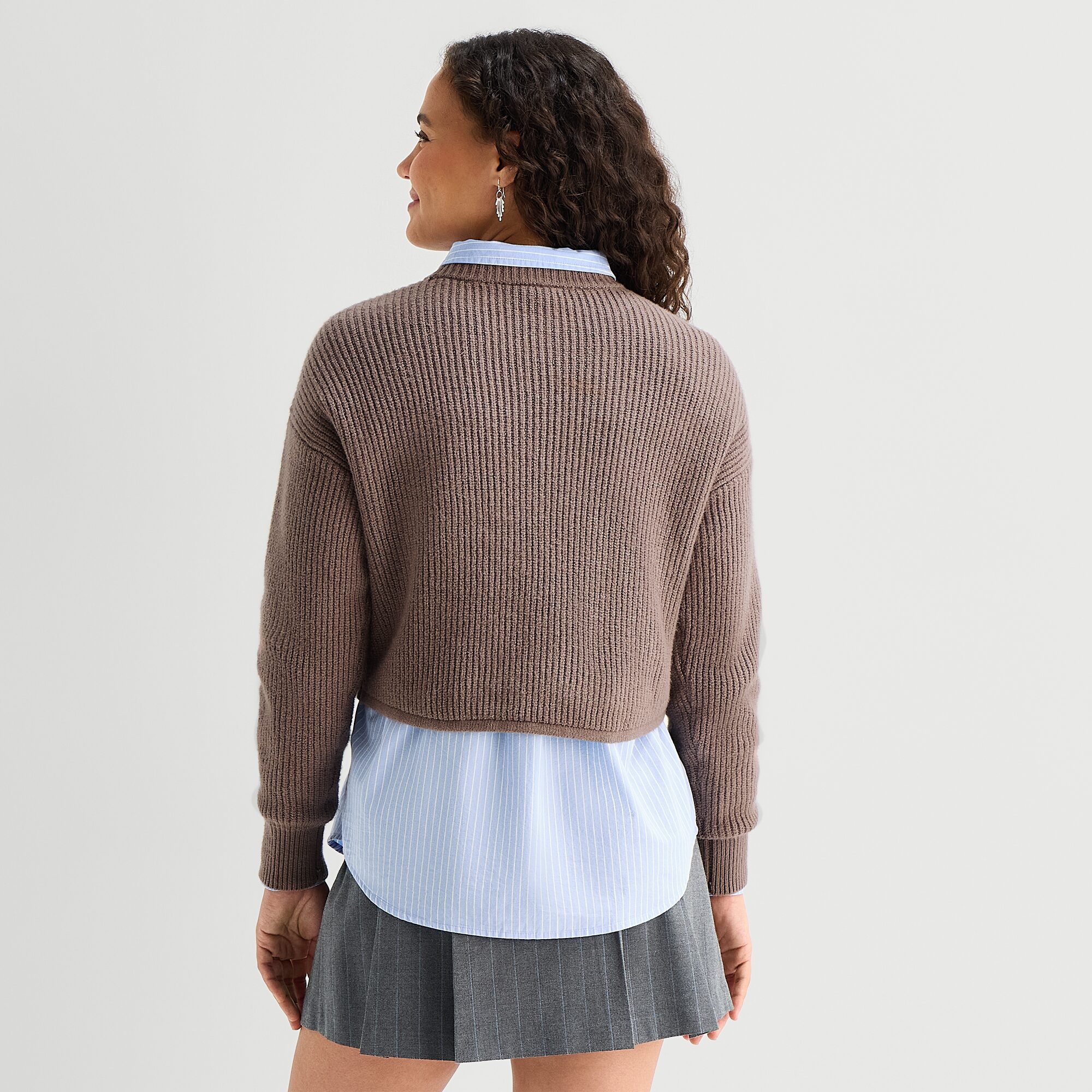 A.N.A Womens Mock Neck Long Sleeve Pullover Sweater