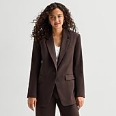 A.N.A Oversized Womens Striped Relaxed Fit Blazer