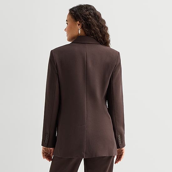 A.N.A Oversized Womens Striped Relaxed Fit Blazer