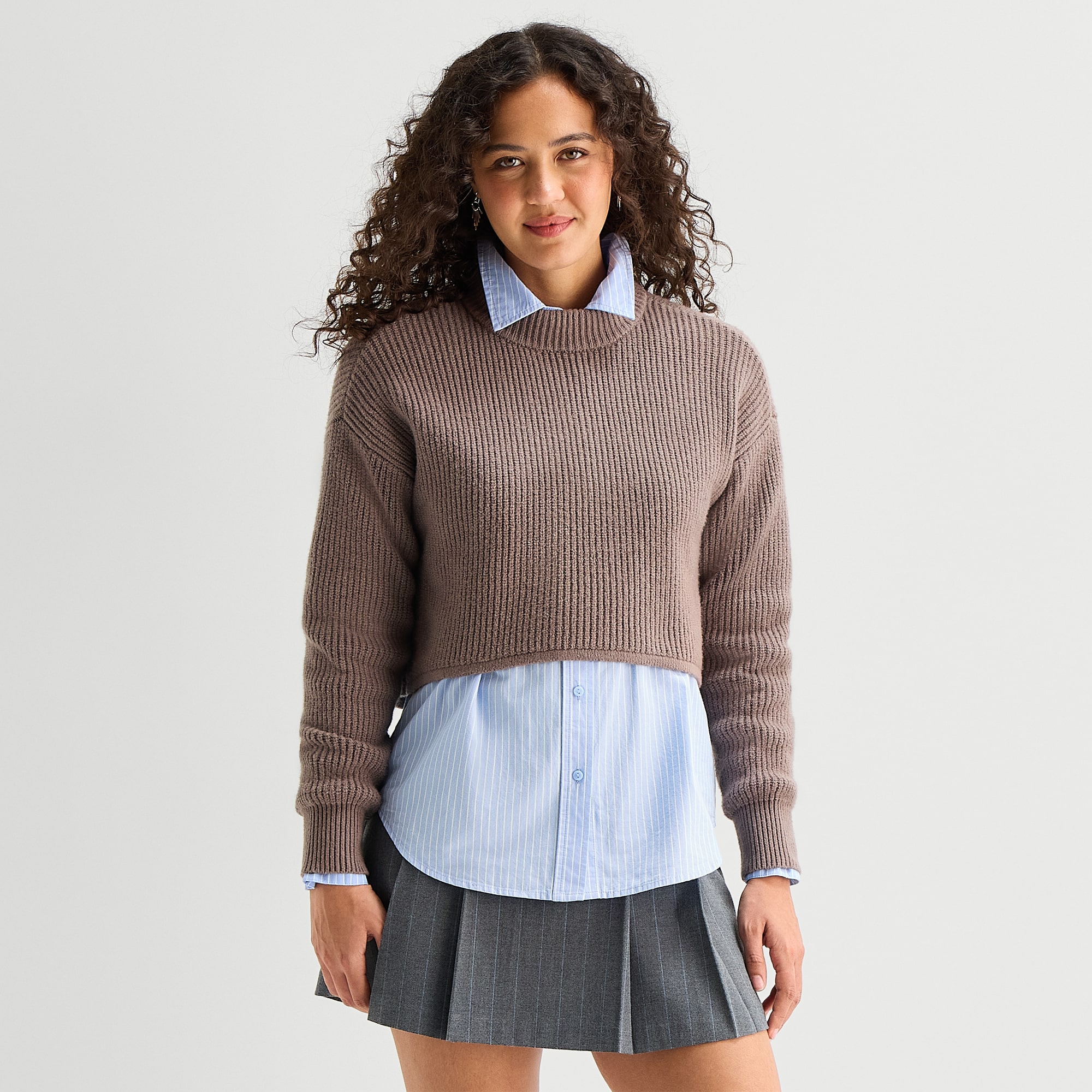 A.N.A Womens Mock Neck Long Sleeve Pullover Sweater