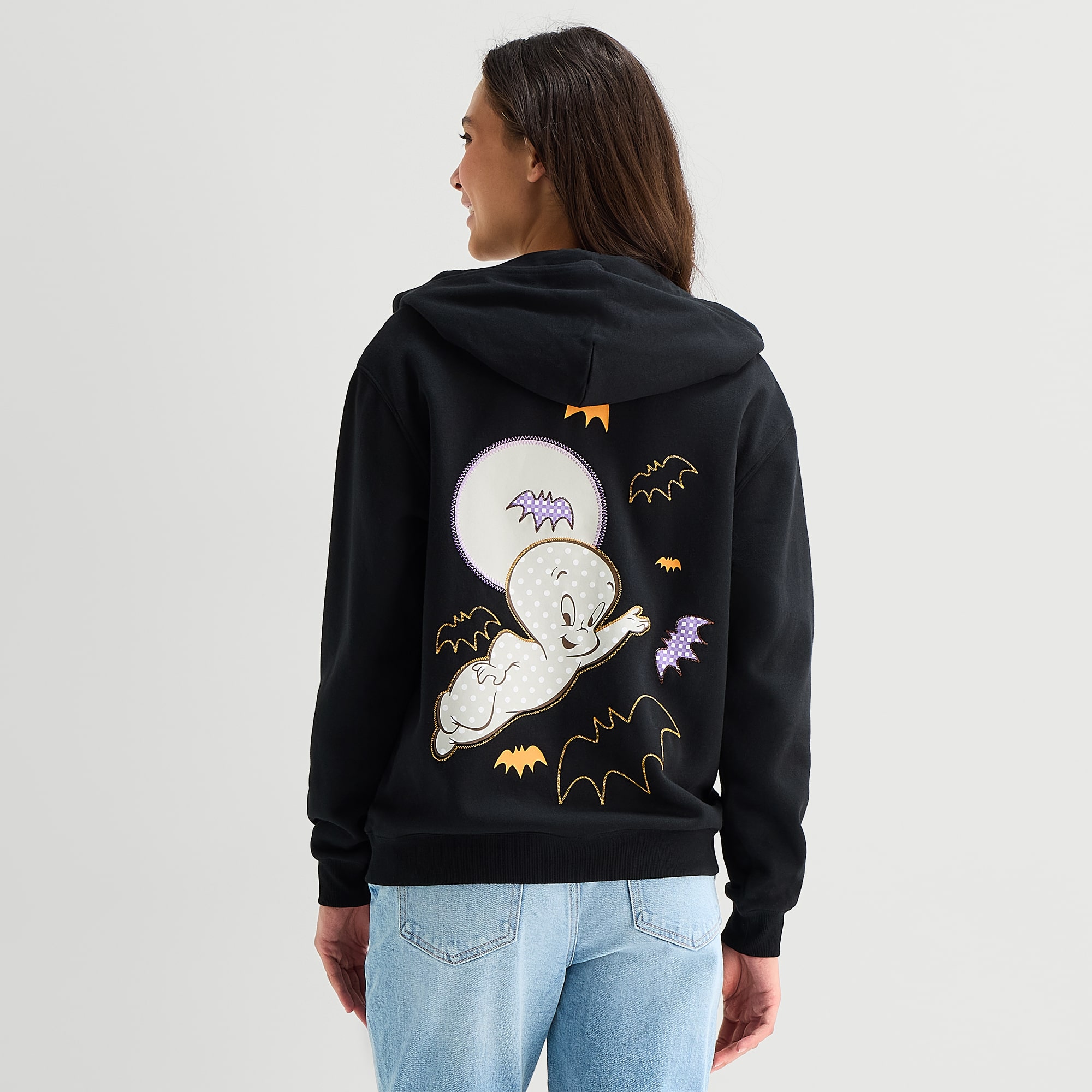 Casper Womens Juniors Long Sleeve Zipper Hoodie