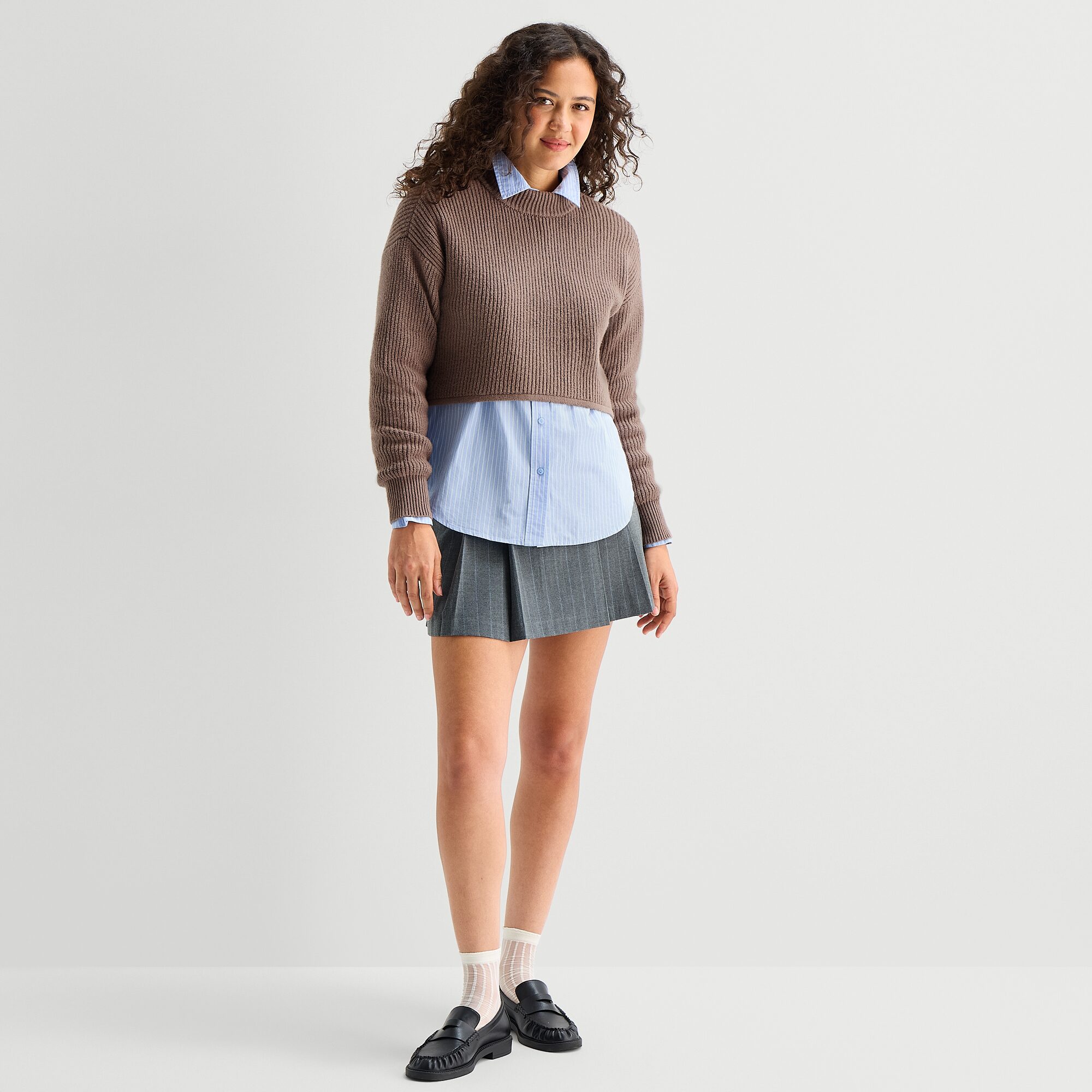 A.N.A Womens Mock Neck Long Sleeve Pullover Sweater