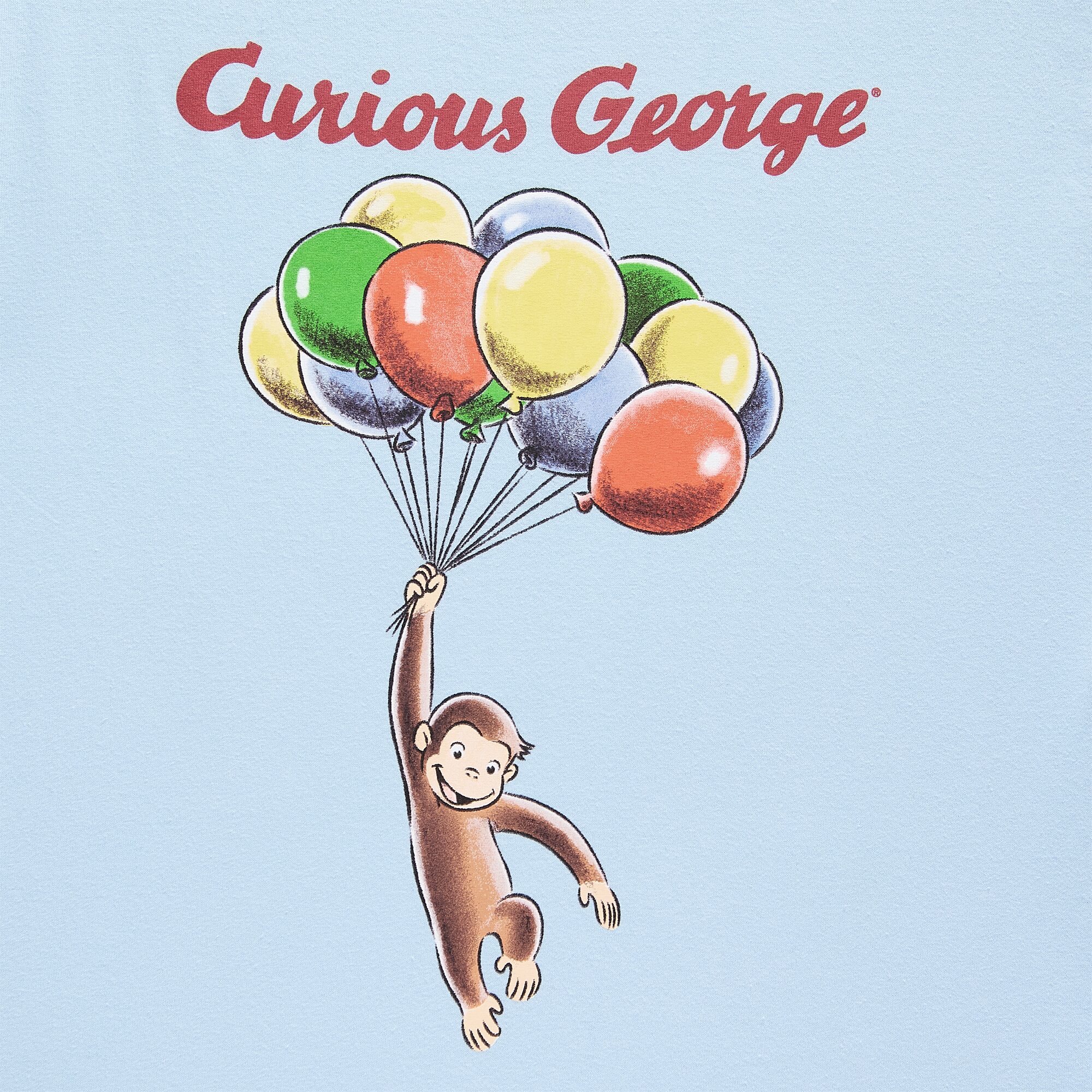 Curious George Boyfriend Tee Womens Juniors Crew Neck Short Sleeve Regular Fit Graphic T-Shirt