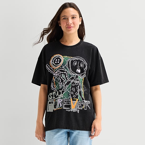Womens Round Neck Short Sleeve Regular Fit Graphic T-Shirt