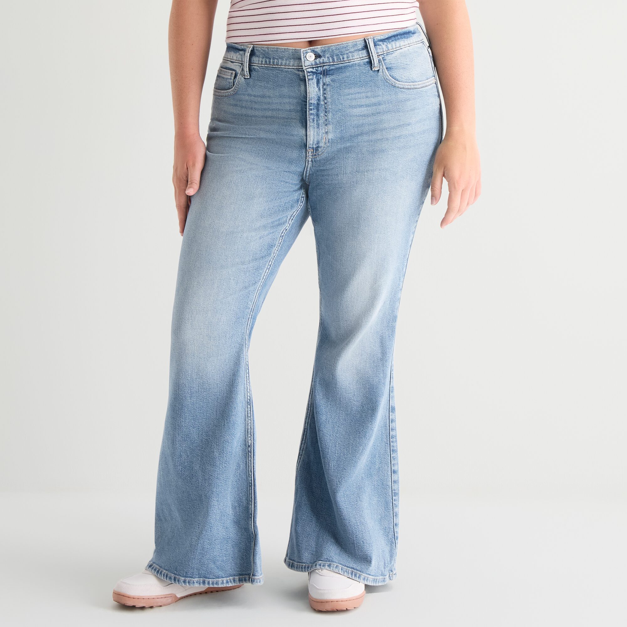 Arizona Womens Low Rise Flare Leg Jean