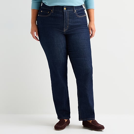 A.N.A Womens High Rise Straight Leg Jean