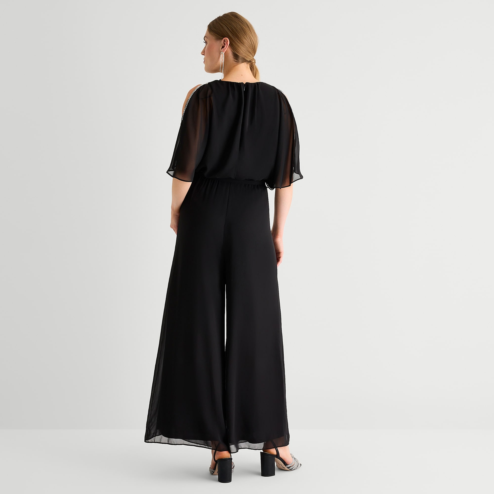 MSK Womens Boat Neck Short Sleeve Jumpsuit
