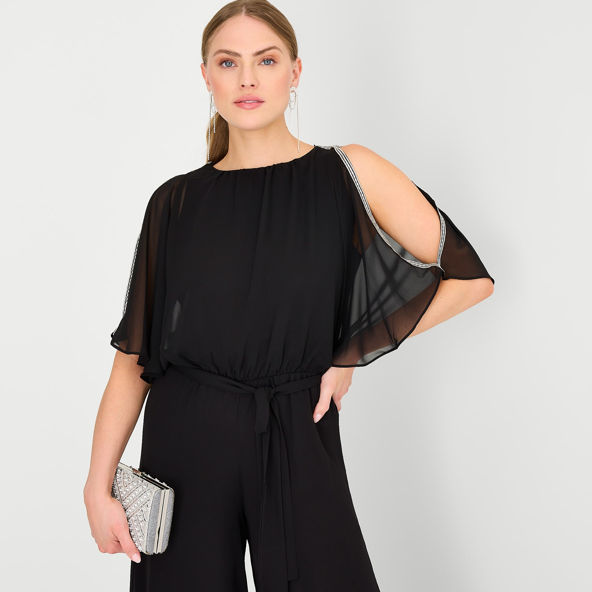 MSK Womens Boat Neck Short Sleeve Jumpsuit