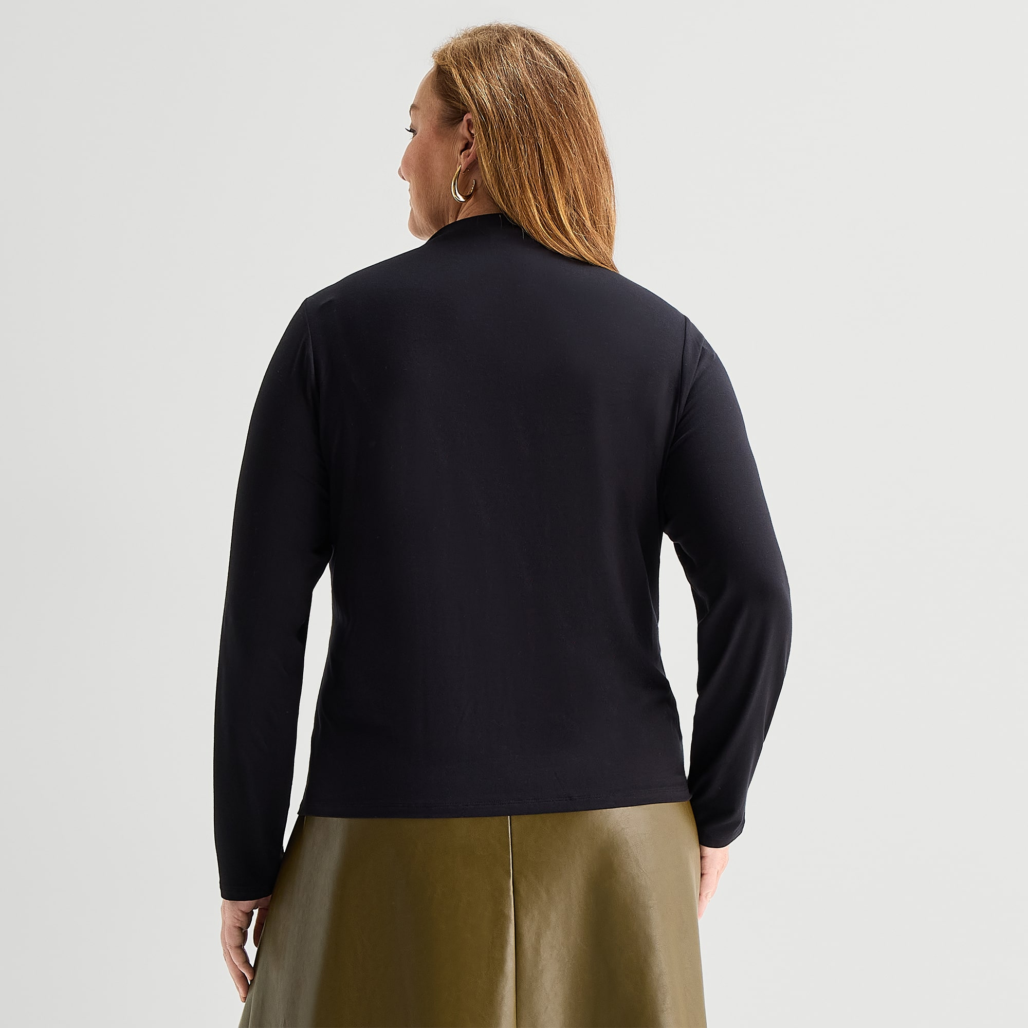 Liz Claiborne Womens Plus Long Sleeve Turtleneck