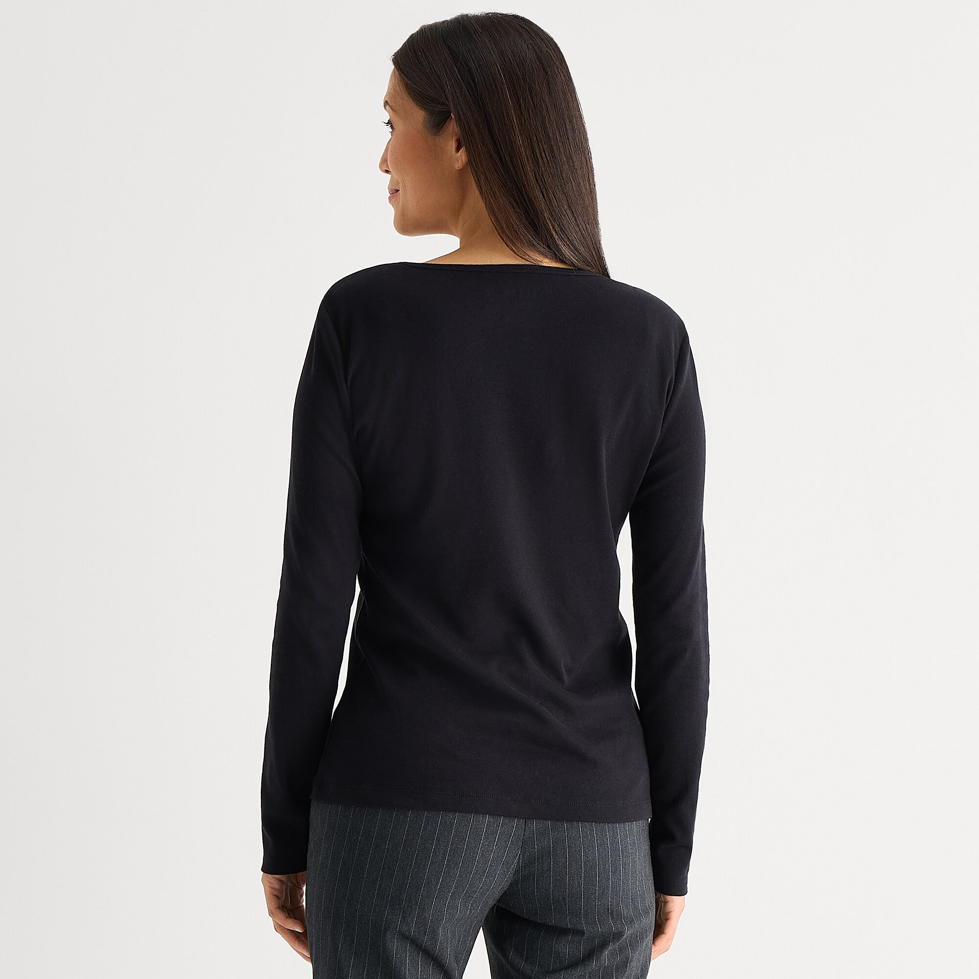 Liz Claiborne Womens Crew Neck Long Sleeve T-Shirt