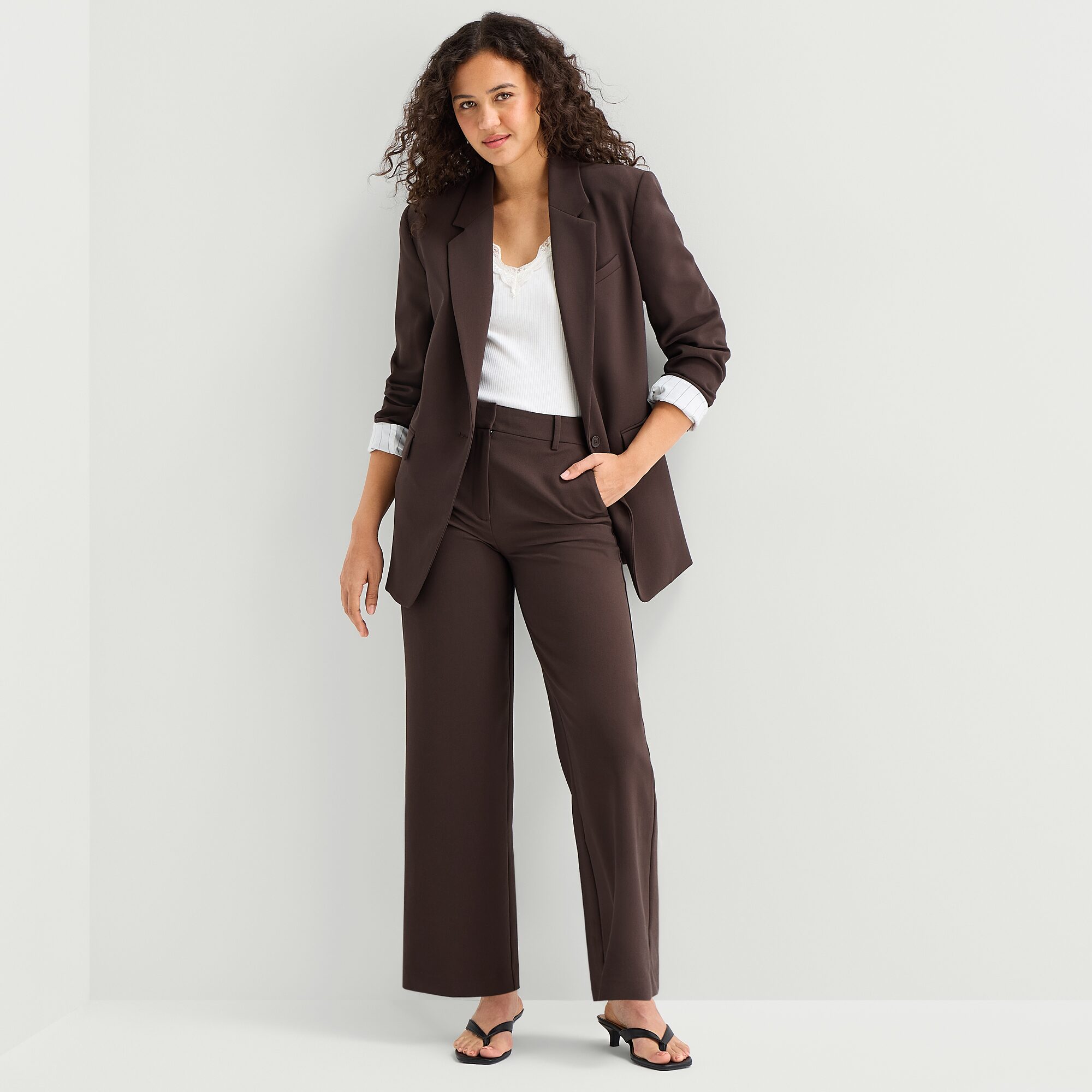 A.N.A Womens Striped Regular Fit Blazer