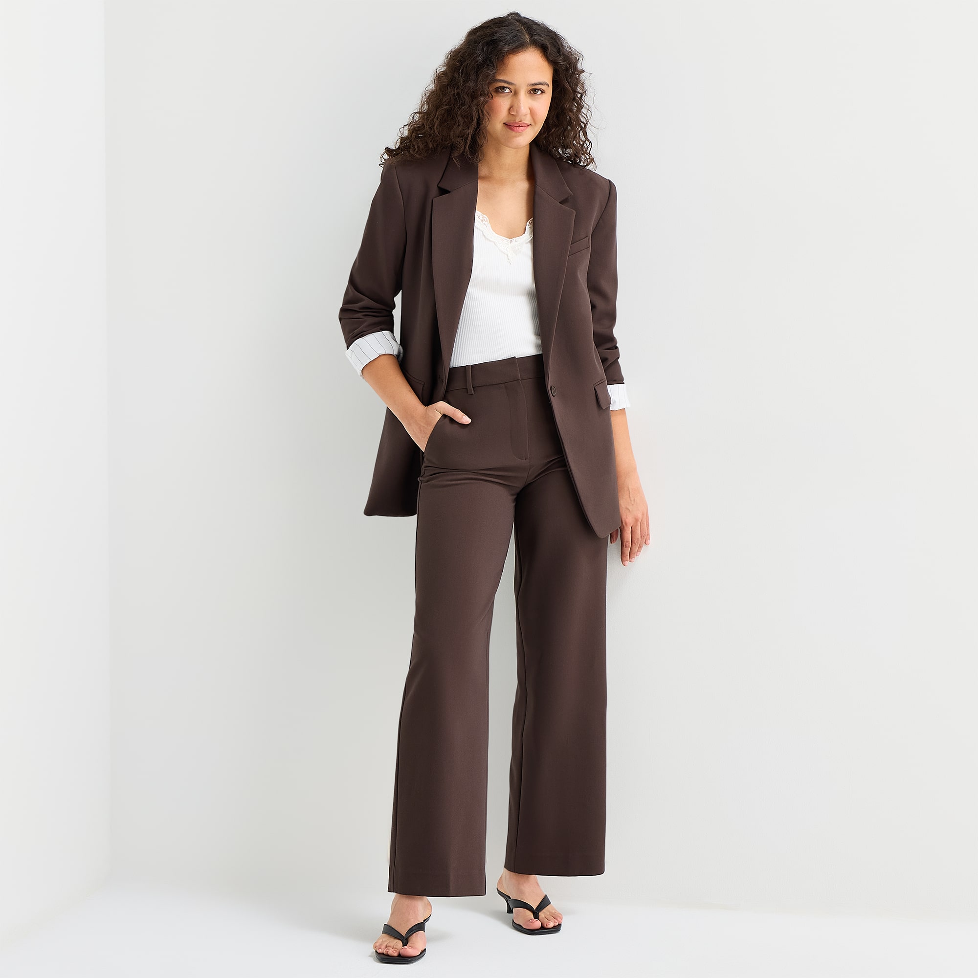 A.N.A Womens Wide Leg High Rise Trouser