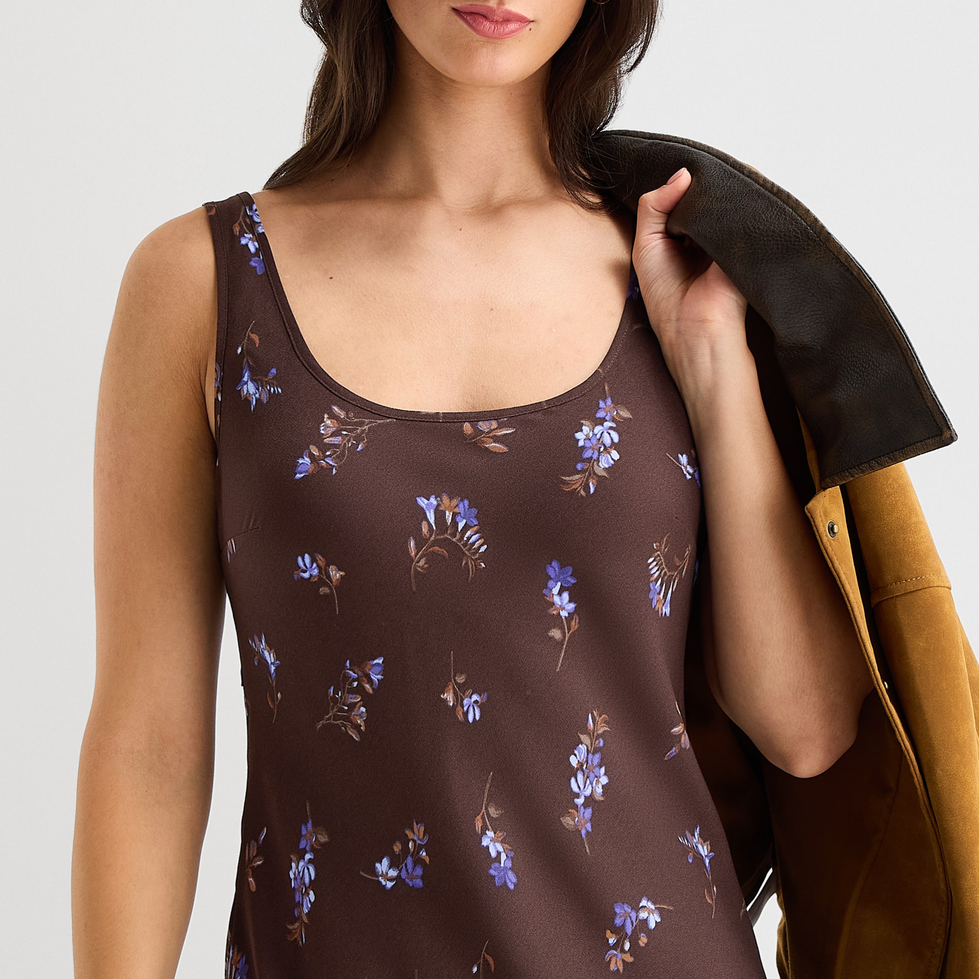 A.N.A Womens Sleeveless Floral Slip Dress