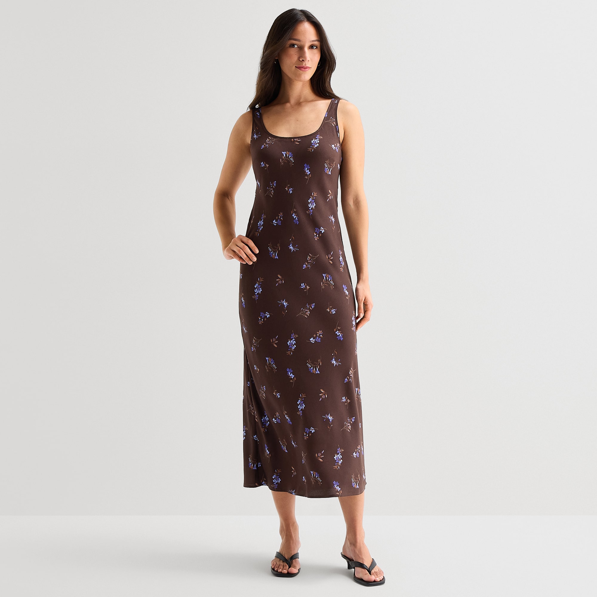 A.N.A Womens Sleeveless Floral Slip Dress
