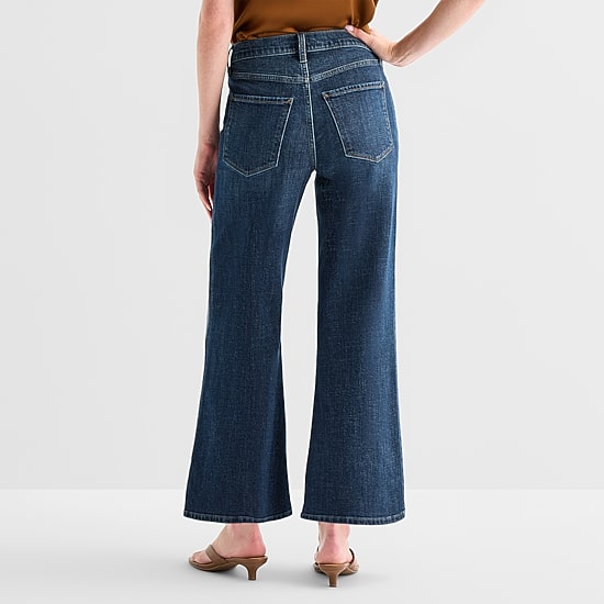 A.N.A Womens Highest Rise Wide Leg Cropped Jean