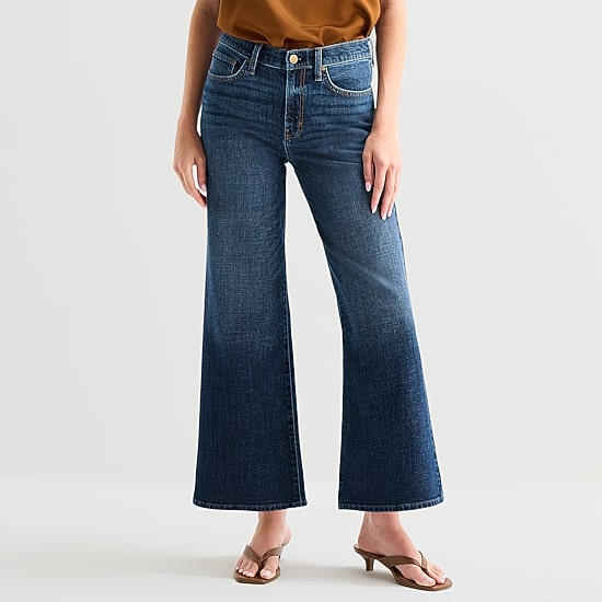 A.N.A Womens Highest Rise Wide Leg Cropped Jean