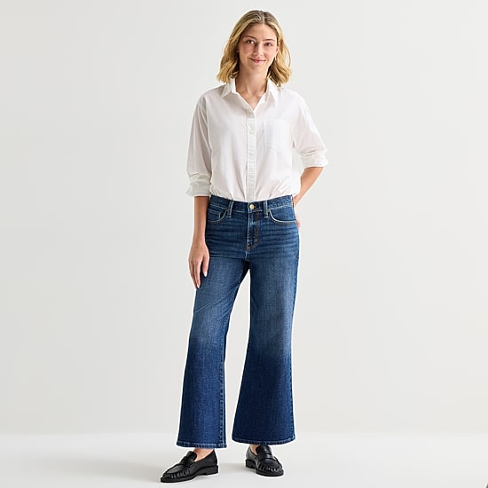 A.N.A Womens Cuffed Long Sleeve Oversized Button-Down Shirt