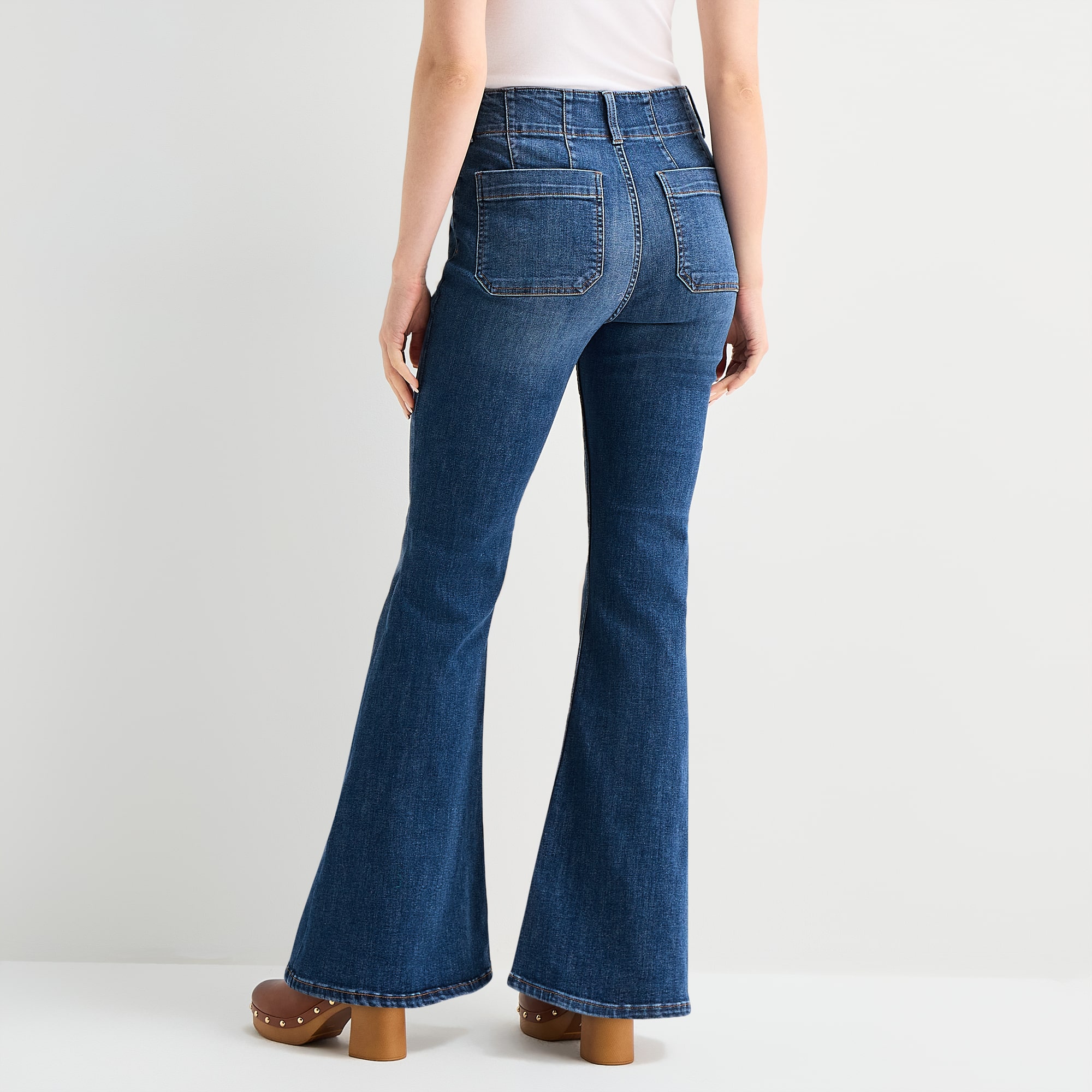 A.N.A Patch Pocket Womens Highest Rise Flare Leg Jean