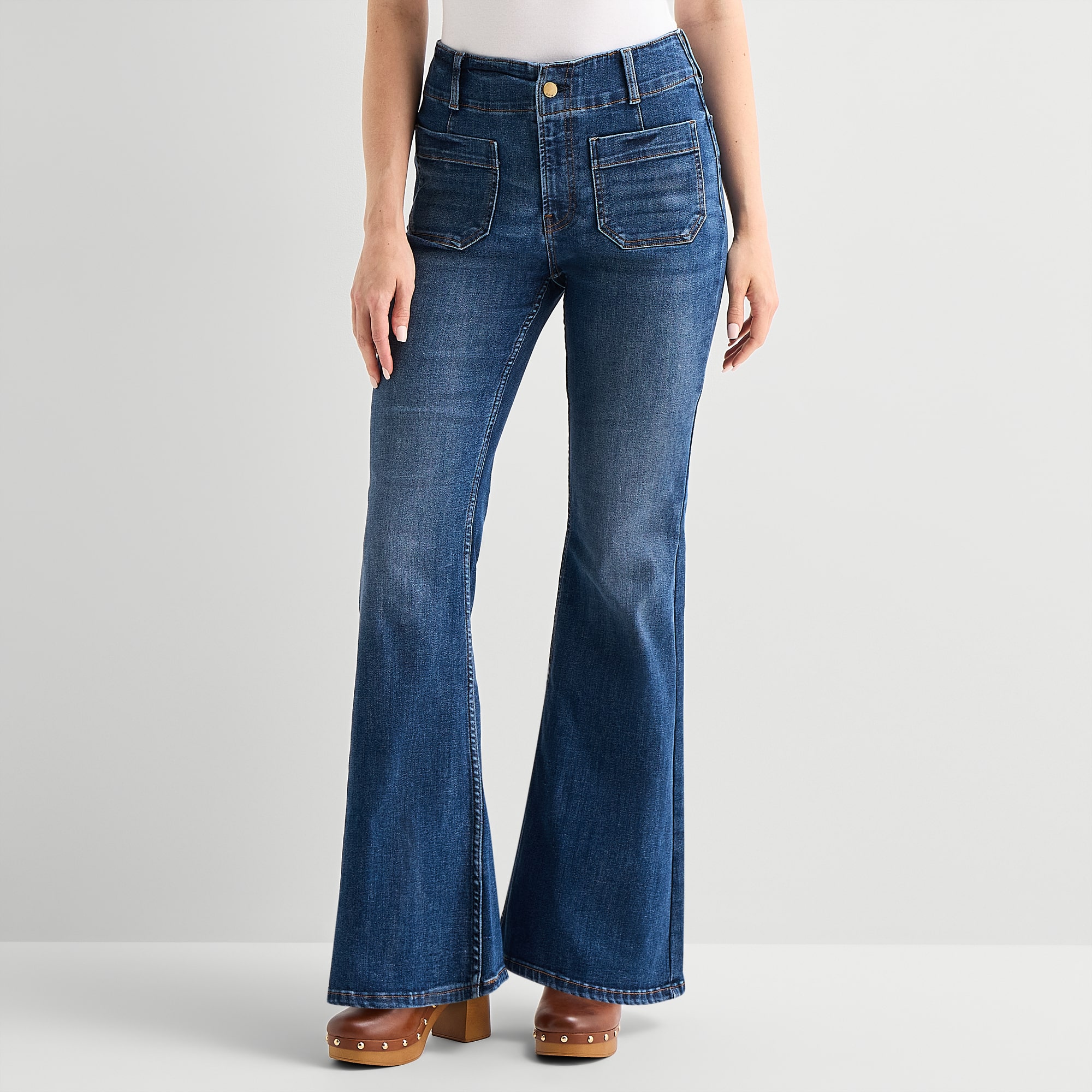 A.N.A Patch Pocket Womens Highest Rise Flare Leg Jean