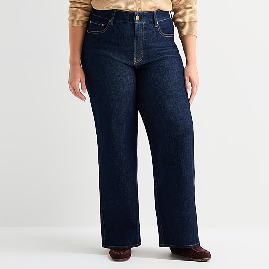 A.N.A Womens High Rise Wide Leg Jean