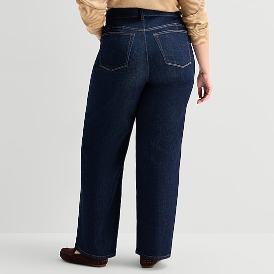 A.N.A Womens High Rise Wide Leg Jean