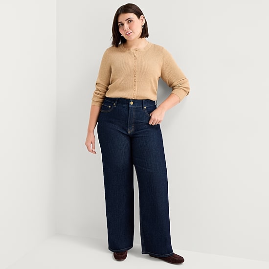 A.N.A Womens High Rise Wide Leg Jean
