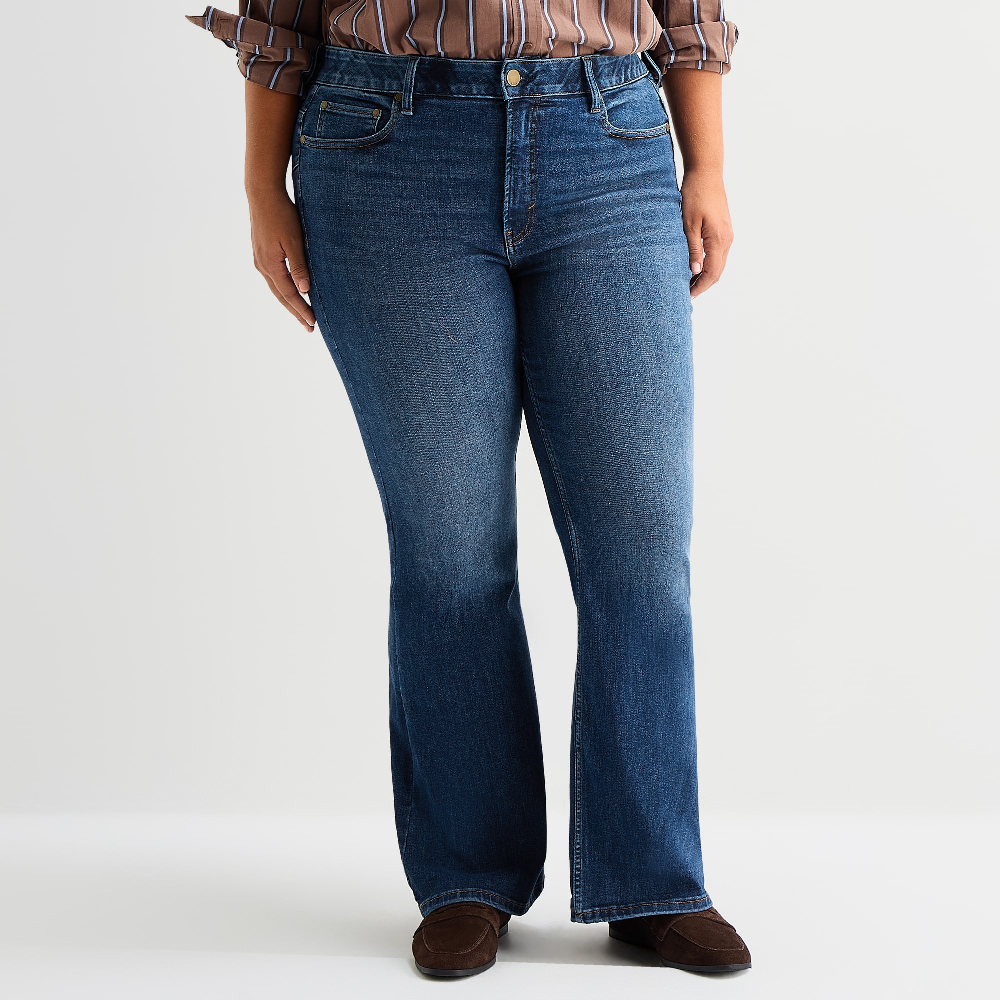 A.N.A Womens High Rise Flare Leg Jean